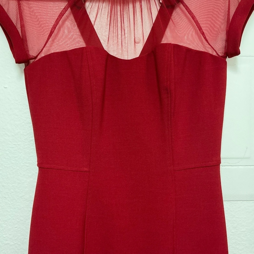 Maggy London Red Strapless Sheath Dress - Picture 4 of 9
